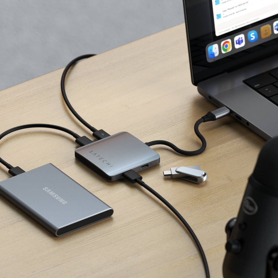 Satechi 4-Port USB-C Hub Kablolu Uzay Grisi ST-H4CPDM - Görsel 10