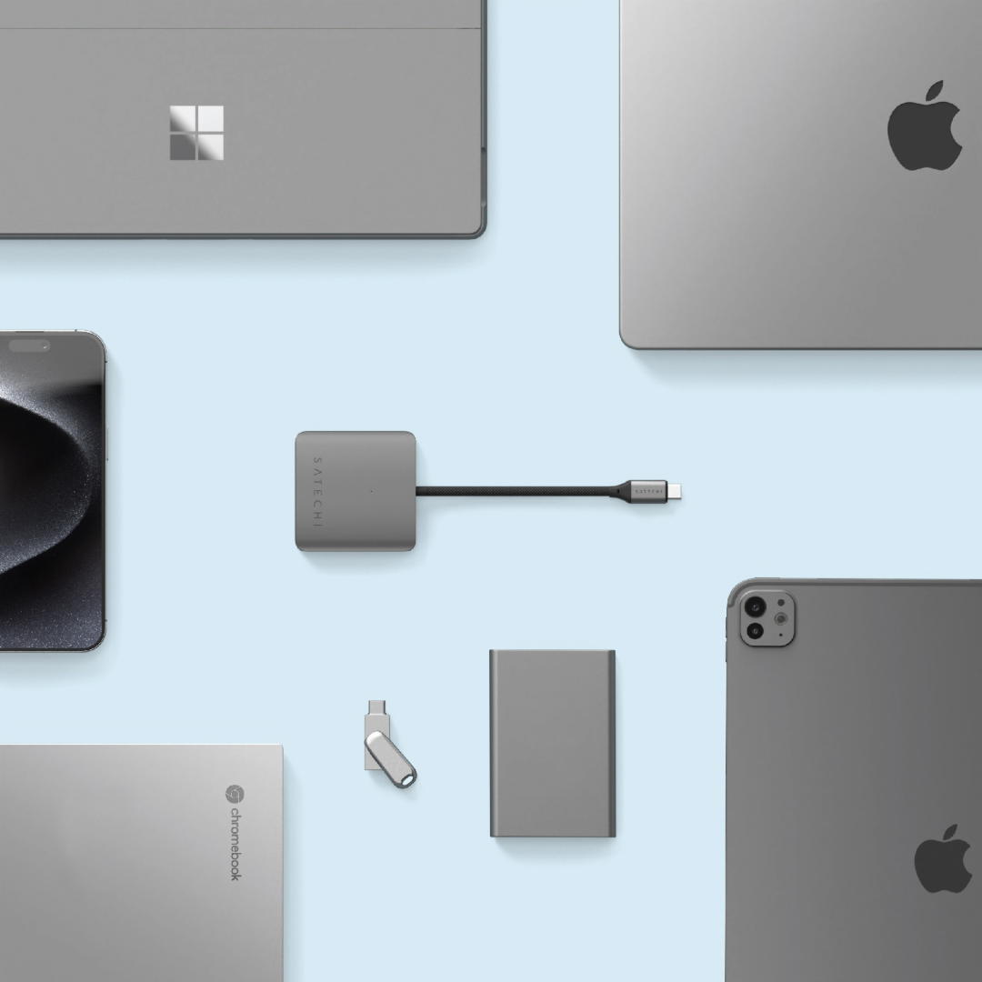 Satechi 4-Port USB-C Hub Kablolu Uzay Grisi ST-H4CPDM - Görsel 11