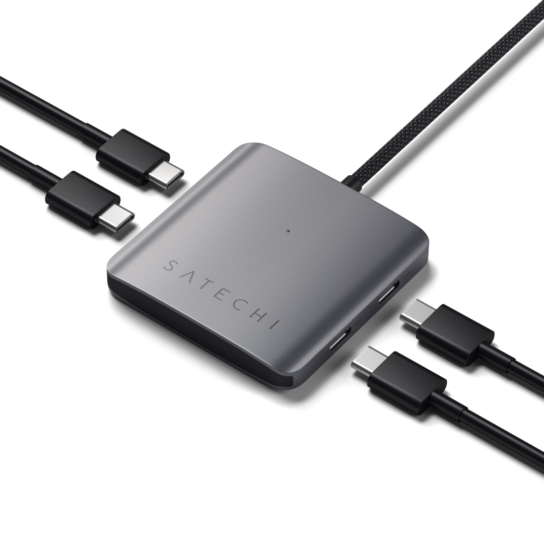 Satechi 4-Port USB-C Hub Kablolu Uzay Grisi ST-H4CPDM - Görsel 4