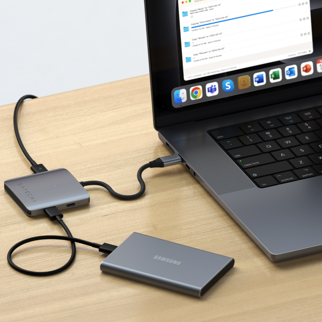 Satechi 4-Port USB-C Hub Kablolu Uzay Grisi ST-H4CPDM - Görsel 9