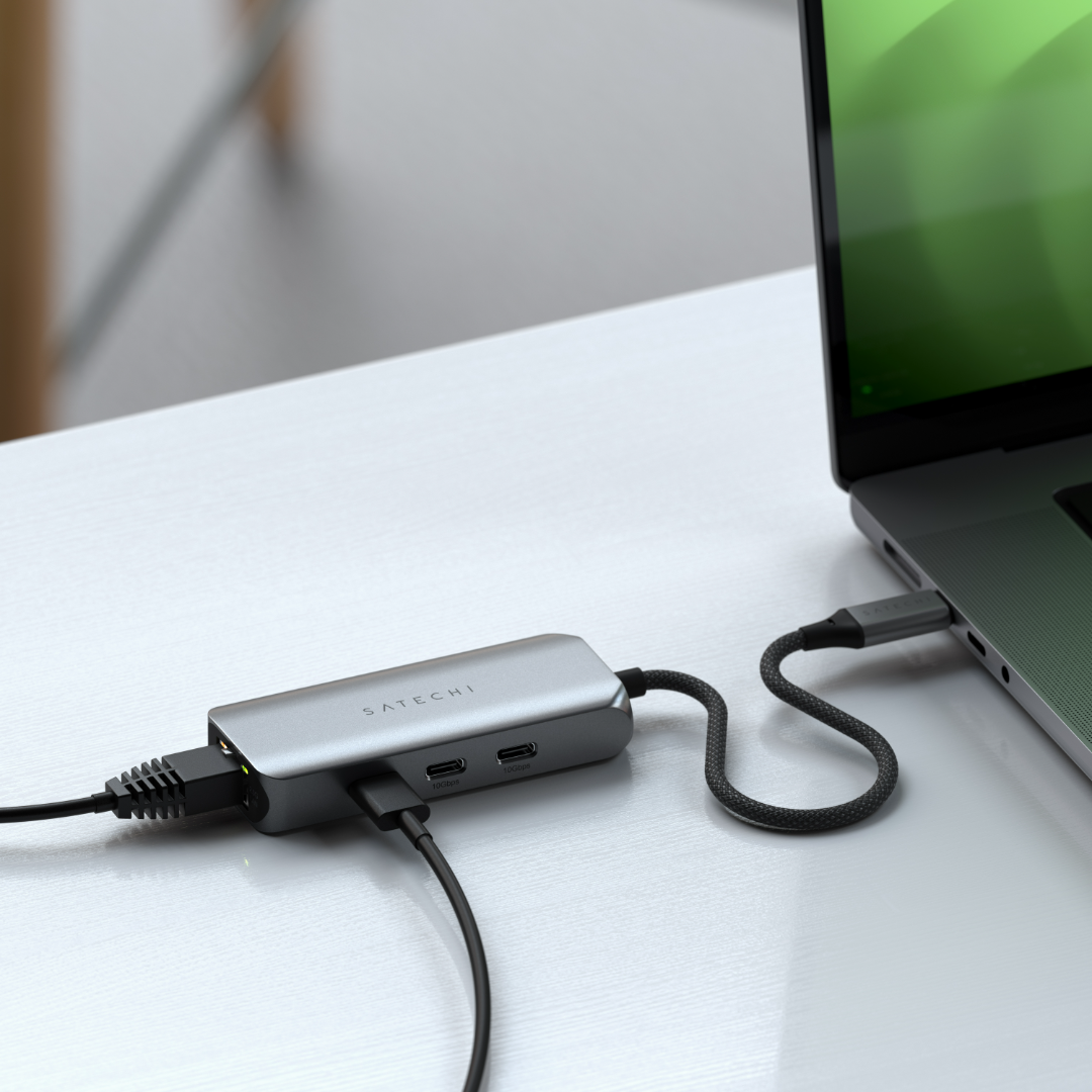 Satechi 4 in 1 USB-C Hub 2.5Gbit Ethernet Uzay Grisi ST-H3C25EM - Görsel 7