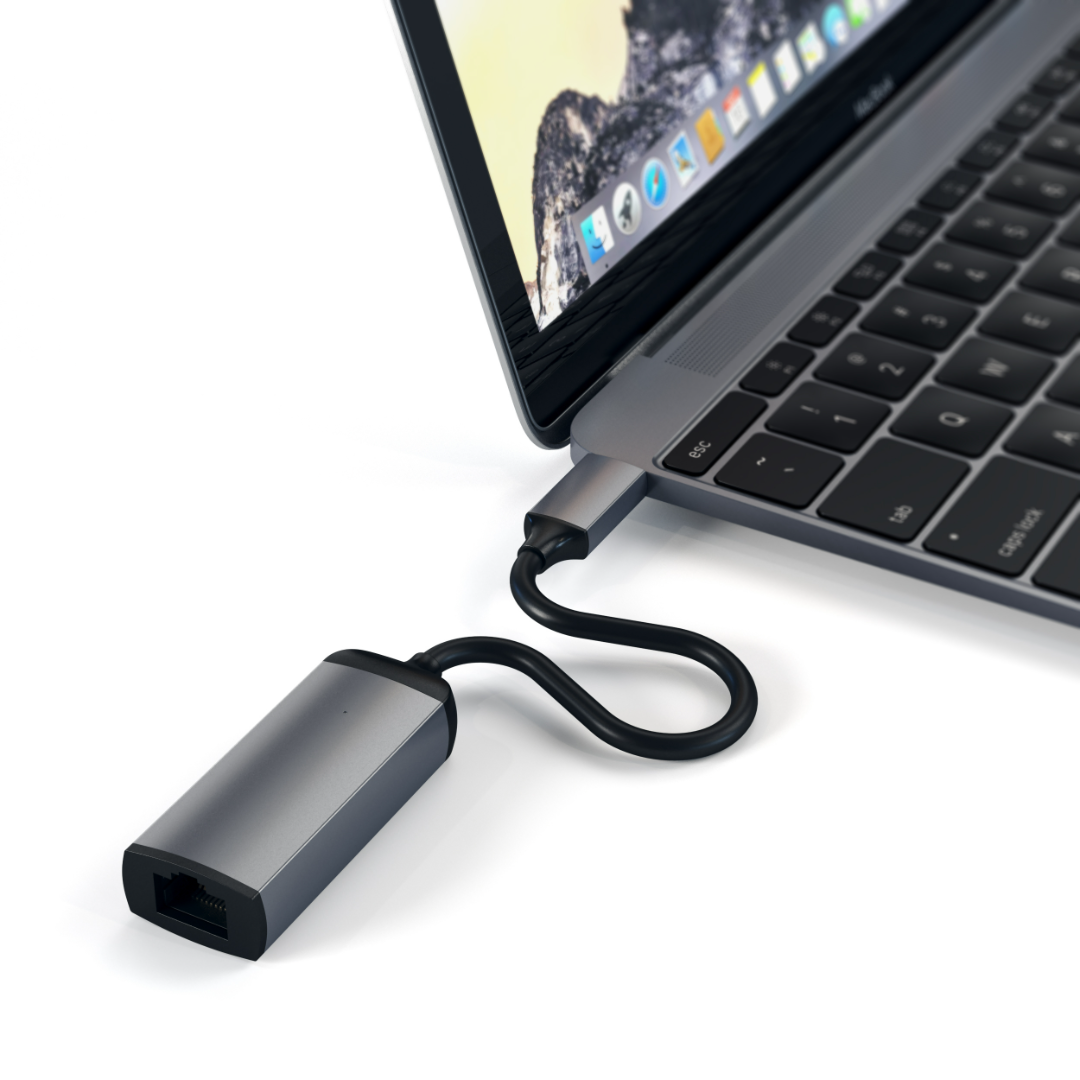 Satechi Type-C to Gigabit Ethernet Adaptör Uzay Grisi ST-TCENM - Görsel 4