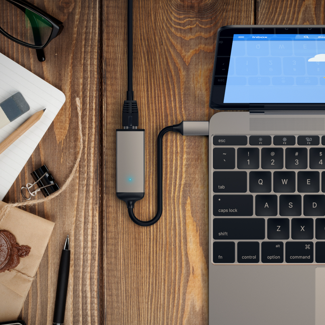 Satechi Type-C to Gigabit Ethernet Adaptör Uzay Grisi ST-TCENM - Görsel 6