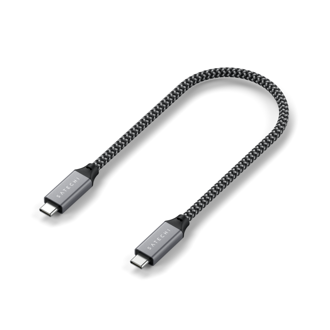 Satechi USB-4 C- C Kablo 25 cm Uzay Grisi ST-U4C25M - Görsel 3