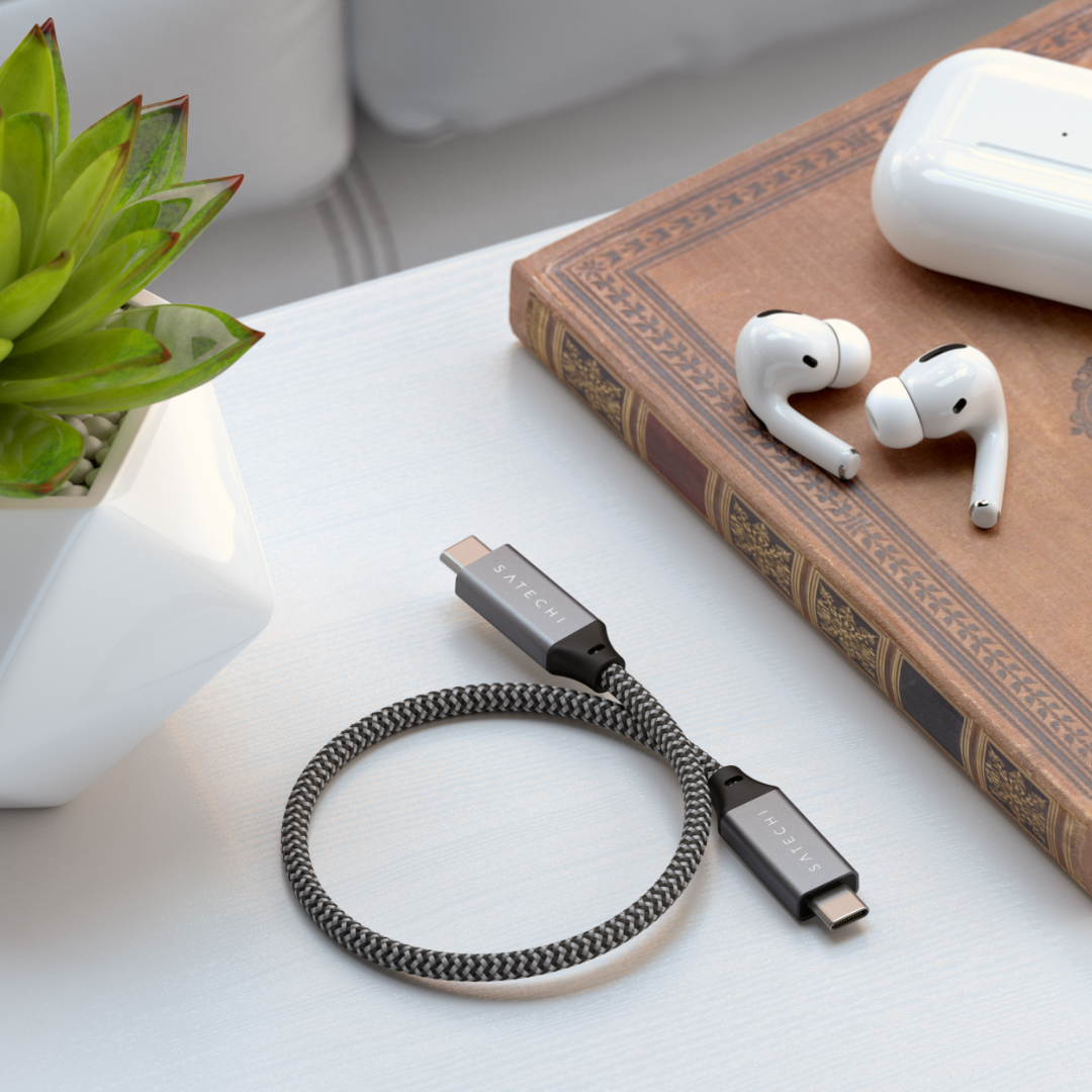 Satechi USB-4 C- C Kablo 25 cm Uzay Grisi ST-U4C25M - Görsel 5