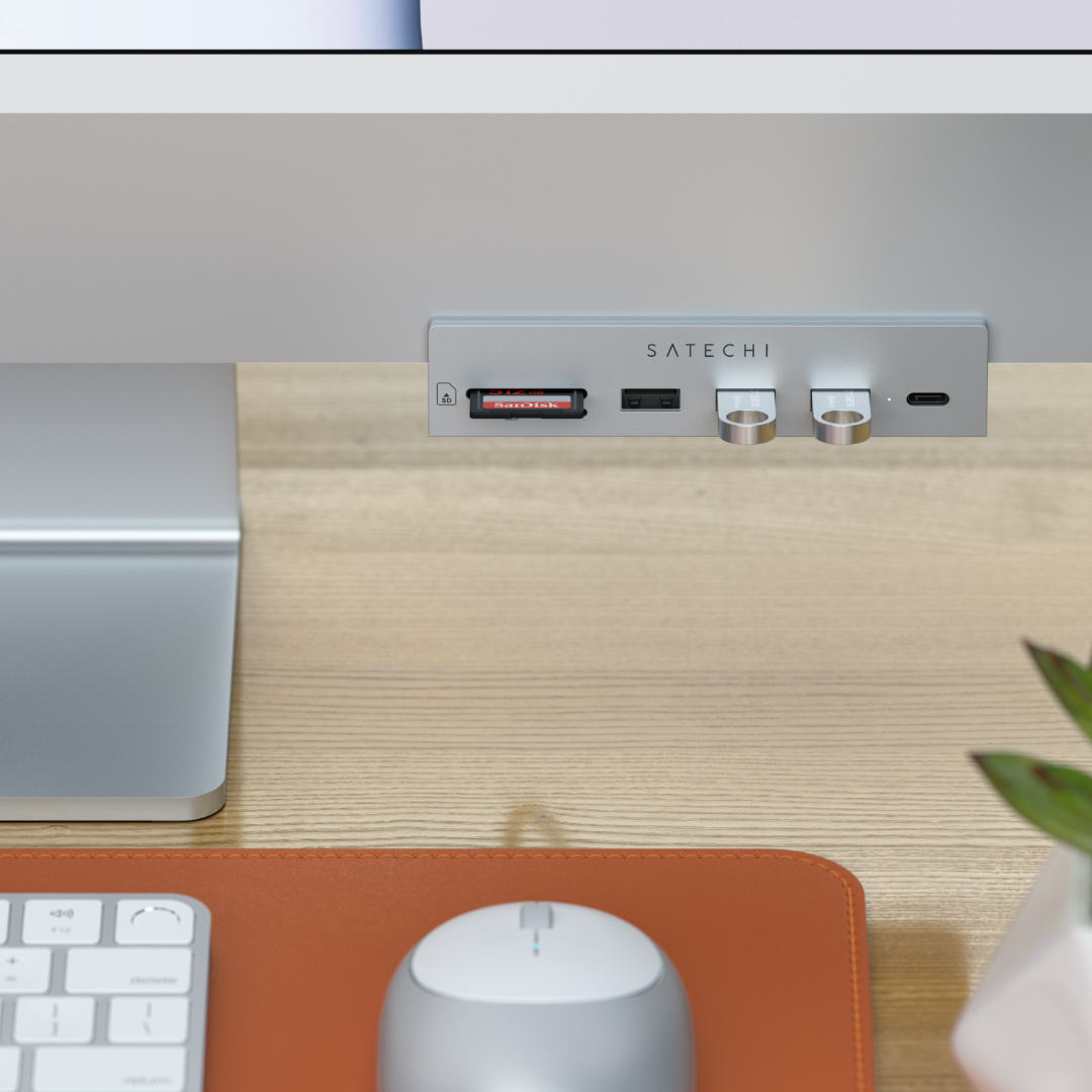 Satechi USB-C Clamp Hub for 24 inc iMac Gümüş ST-UCICHS - Görsel 7