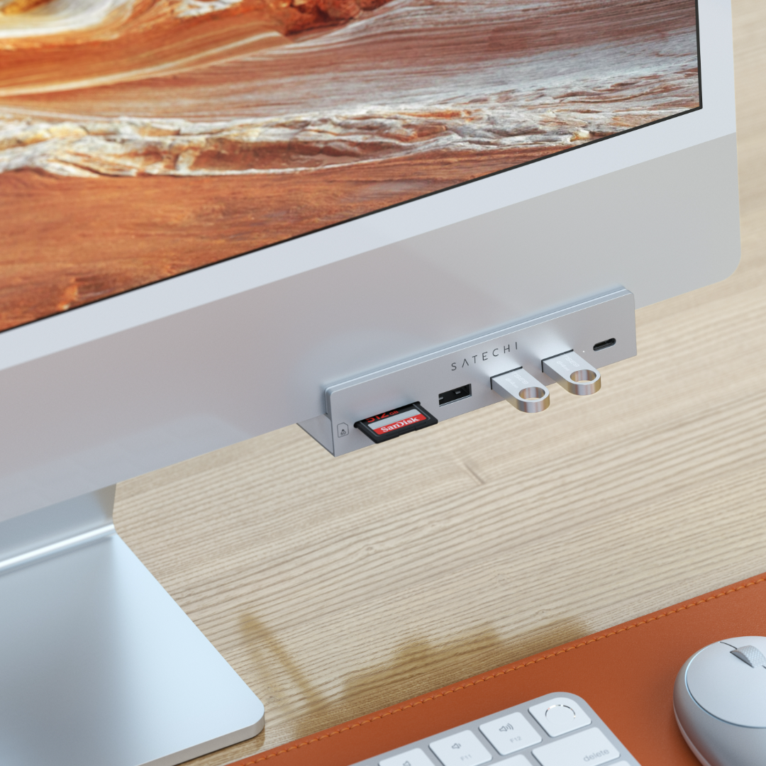 Satechi USB-C Clamp Hub for 24 inc iMac Gümüş ST-UCICHS - Görsel 8