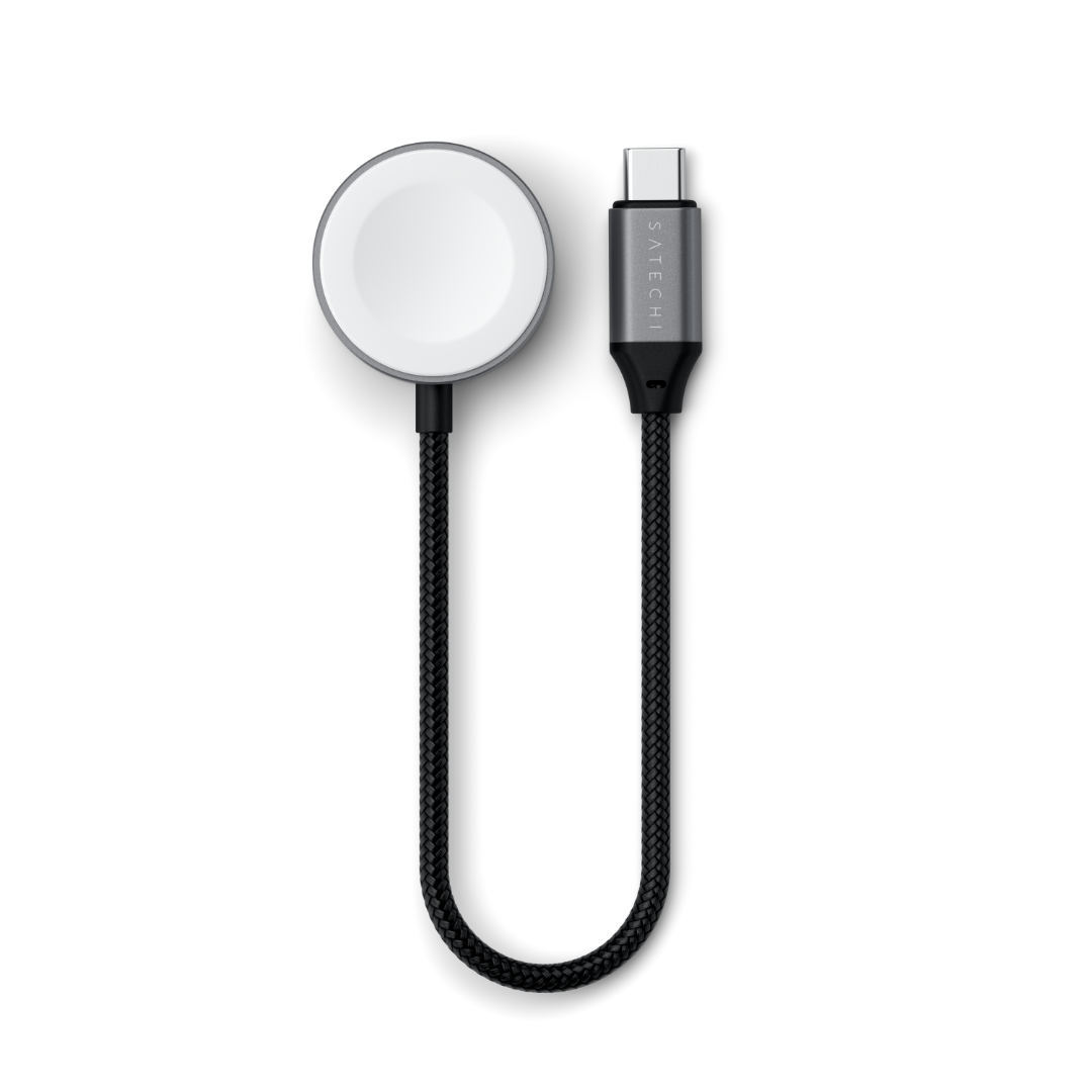 Satechi USB-C Magnetic Hızlı Şarj Kablo Apple Watch Uzay Grisi ST-QCAWM - Görsel 5