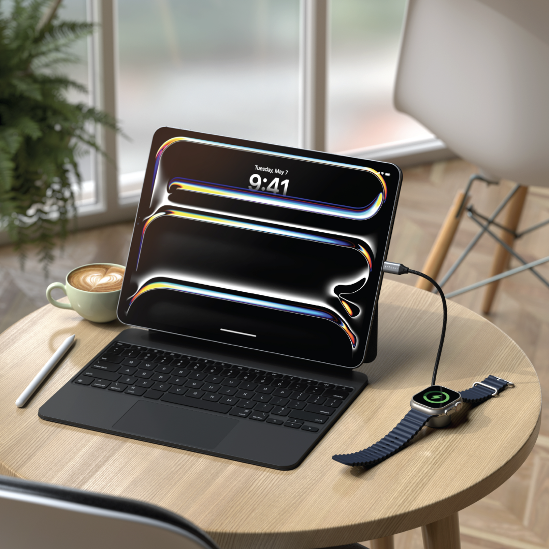 Satechi USB-C Magnetic Hızlı Şarj Kablo Apple Watch Uzay Grisi ST-QCAWM - Görsel 9