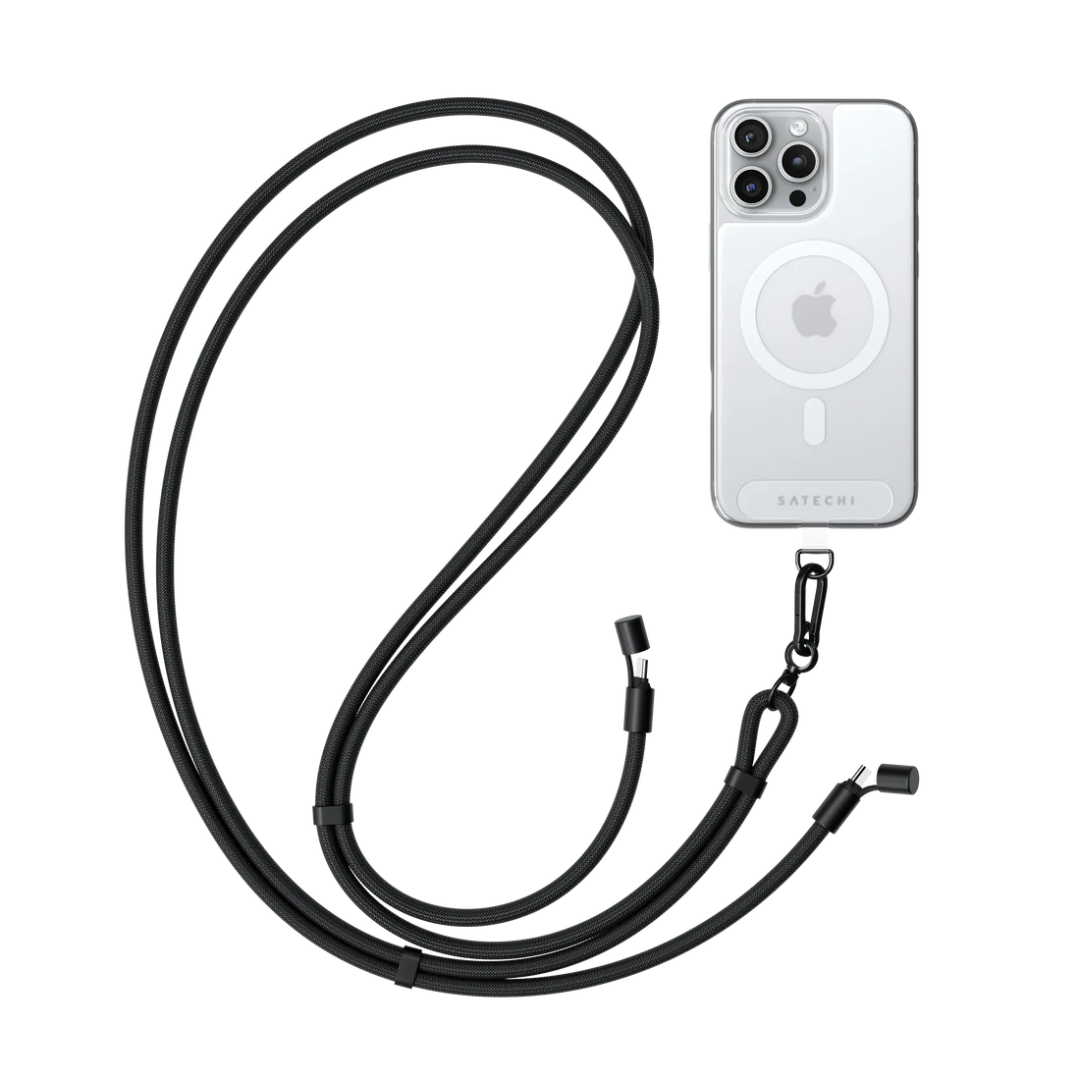 Satechi OntheGo Crossbody Lanyard Kablo Siyah ST-LOTGLK