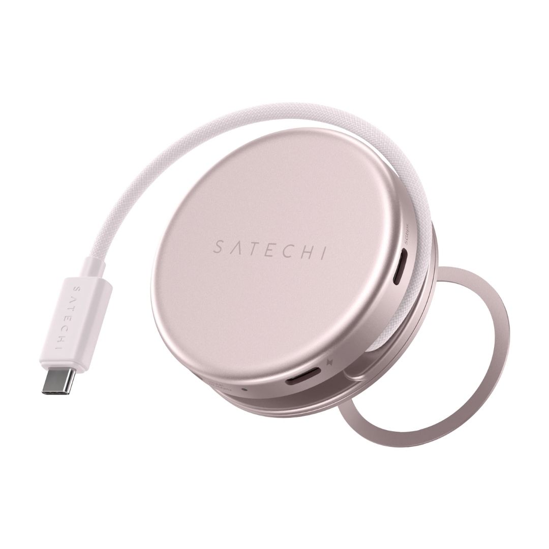 Satechi OntheGo 5 in 1 Multiport Adaptör Pastel Pembe ST-POTG5P