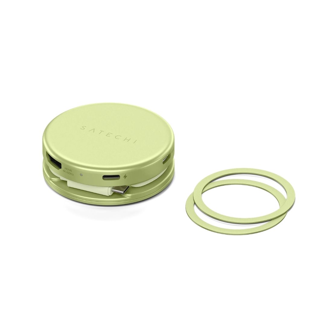 Satechi OntheGo 5 in 1 Multiport Adaptör Puslu Sarı ST-POTG5Y Manyetik